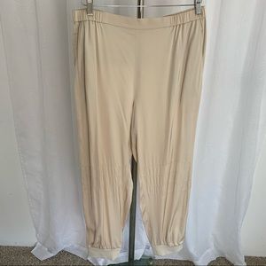 Dorothee Schumacher cream satin jogger pants